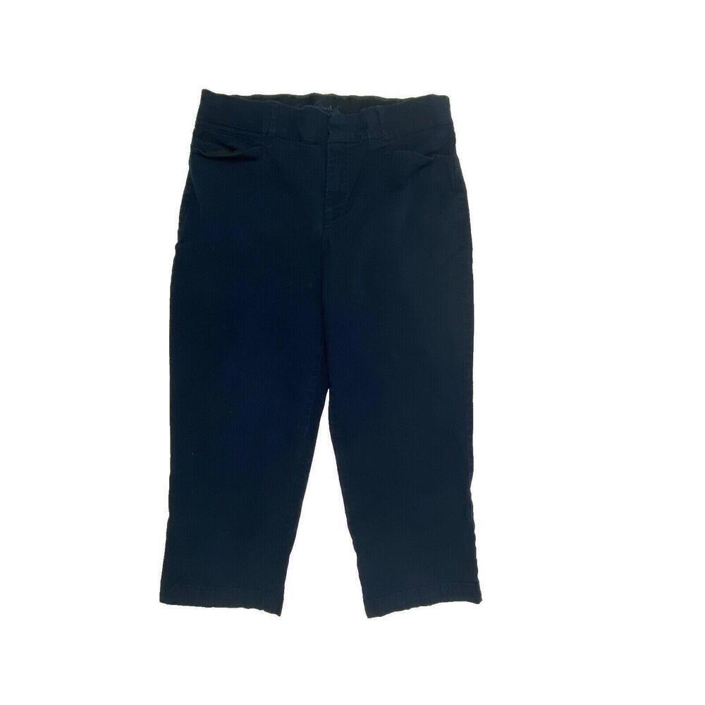 Gloria Vanderbilt Charlene Capri Women's size 8 Navy‎ Blue Chino Pants